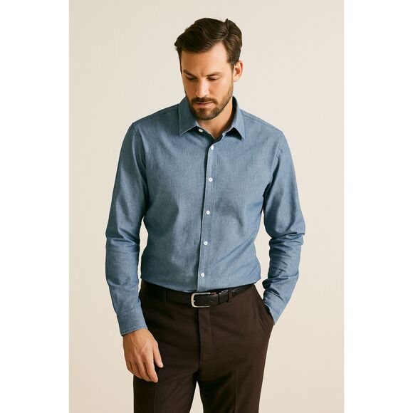 ALBIATE 1830 Milano for J. Crew Blue Ludlow Button Up Shirt Top Mens Size XL - Picture 1 of 10